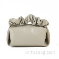 도매 간단한 고품질 여자 여자 여성 커스텀 PVC 가죽 가방 여성 핸드백 숙녀 주름 숙녀 가방